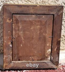 Antique painting signed. Bouquet of Flowers. Oil painting on wood panel.