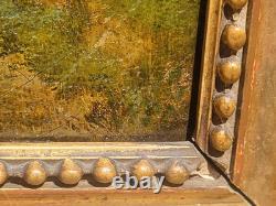 Antique painting signed. Underwood landscape. Oil on canvas.