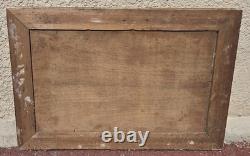 Antique signed painting. Seascape. Oil painting on wooden panel