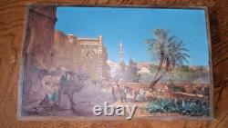 Antoine Brouard Orientalist Scene oil on wood panel