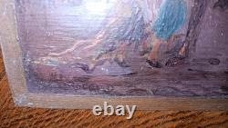 Antoine Brouard Orientalist Scene oil on wood panel