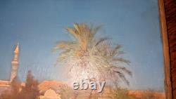 Antoine Brouard Orientalist Scene oil on wood panel
