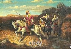 Arab Horsemen Hsp In The Taste Of Delacroix 12.5x18 CM