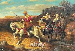 Arab Horsemen Hsp In The Taste Of Delacroix 12.5x18 CM