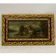 Around 1880-1900 Ancient Painting With Landscape Oil With A Water Mill 33x19 Cm