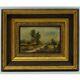 Around 1900, Old Oil Painting Of A Summer Landscape Signed 36x29 Cm.