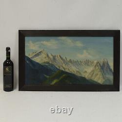 Around 1920-1950 Ancient Oil Painting Mountain Landscape 73x44 CM