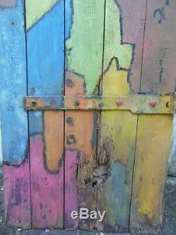 Art Brut Painting On Wood Door