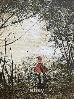 Artist to Identify: Oil on Wood Landscape Signed XIX France