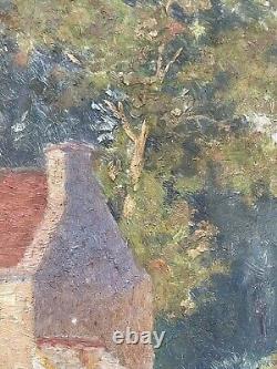 Artist to be identified Oil on wood Signed Saint Germain de Doyenné 19th century