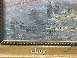 Artist to be identified Oil on wood Signed Saint Germain de Doyenné 19th century