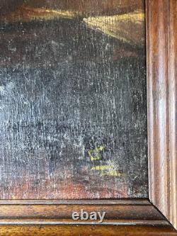 Artist to be identified Oil on wood panel Monogrammed The Reader -19th century