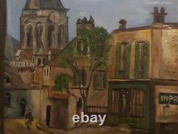 Attributed To Elisha Maclet (1881-1962) Paris Oil On Wood Area Ca 1940