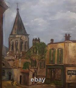 Attributed To Elisha Maclet (1881-1962) Paris Oil On Wood Area Ca 1940