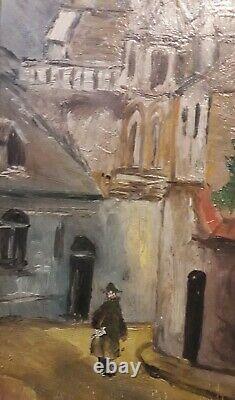 Attributed To Elisha Maclet (1881-1962) Paris Oil On Wood Area Ca 1940