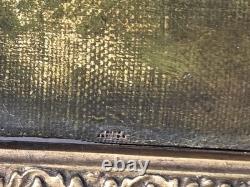 Attributed to LANFANT DE METZ Young Children in the Woods Oil Painting on Canvas