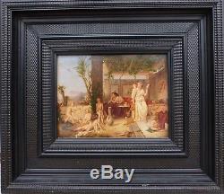 Auguste Coomans Pompei Belgian Painting 19th Oil Panel Romantic Painting