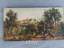 Auguste HERST Clement Joseph oil painting on wood landscape