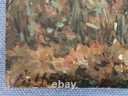 Auguste HERST Clement Joseph oil painting on wood landscape