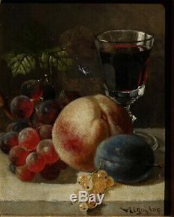 Auguste Velghe, 1866, Fruits And Wine, Bénézit, Bien Coté! Small Format