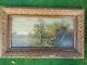 Barbizon School Animated Landscapes Signed By Roy Oil On Wood End Of The 19th Century