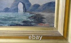 BONNAUD A. Marine Brittany Normandy Oil on wood panel early 20th century
