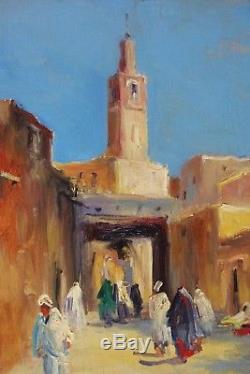 B. Retaux Beautiful Orientalist Orientalist Paint Oil On Wood Marrakech