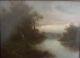 Barbizon Oil On Wood Panel Signed G. Gaignard Xixth River Landscape