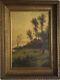 Barbizon School Original Antique Landscape Oil Canvas Painting, Forest, Framed
