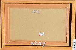 Barbizon School oil on wood Fisherman by the water signed Niz