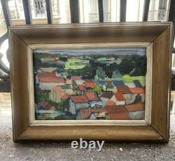 Beautiful 1940s Oil Painting on Wood Panel. Size: 24 × 15 cm