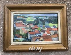 Beautiful 1940s Oil Painting on Wood Panel. Size: 24 × 15 cm