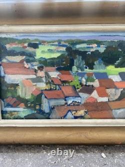 Beautiful 1940s Oil Painting on Wood Panel. Size: 24 × 15 cm