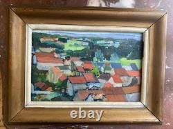 Beautiful 1940s Oil Painting on Wood Panel. Size: 24 × 15 cm