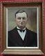 Beautiful Art Deco Oil Painting From The 20th Century, Portrait Of A Man Signed V. Seris