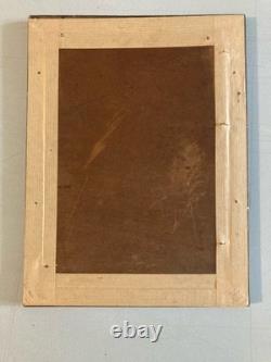 Beautiful Fauvist Painting Oil on Wood Panel Man Portrait 1950 Brittany Turnip