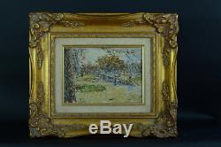 Beautiful Impressionist Painting Paris Jardin Du Luxembourg 19th Dreyfus Lemaitre