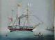 Beautiful Marine Steam Boat Oil On Wood / Anglo-saxon / Year 30