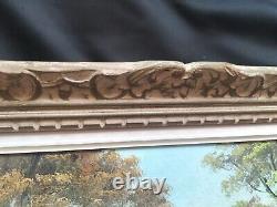 Beautiful Montparnasse Frame in Richly Carved and Patinated Wood / 20th Century Oil on Canvas