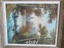 Beautiful Montparnasse Frame in Richly Carved and Patinated Wood / 20th Century Oil on Canvas