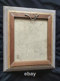 Beautiful Montparnasse Frame in Richly Carved and Patinated Wood / 20th Century Oil on Canvas