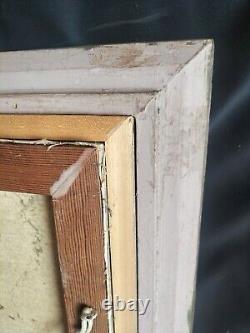 Beautiful Montparnasse Frame in Richly Carved and Patinated Wood / 20th Century Oil on Canvas