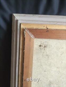 Beautiful Montparnasse Frame in Richly Carved and Patinated Wood / 20th Century Oil on Canvas