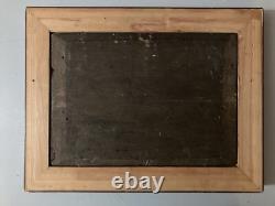 Beautiful Oil Painting on Wood Panel Hsp Marine Boat Painting 1900 Antique Art