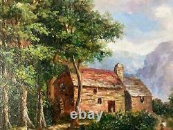Beautiful Oil Painting on Wood Panel by Morrice House by the River Art