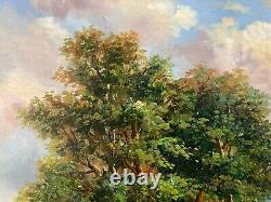 Beautiful Oil Painting on Wood Panel by Morrice House by the River Art