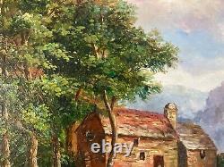 Beautiful Oil Painting on Wood Panel by Morrice House by the River Art