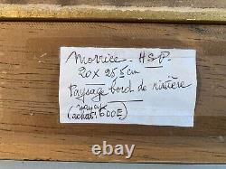 Beautiful Oil Painting on Wood Panel by Morrice House by the River Art