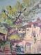 Beautiful Oil On Wood Montgaillard Ariège 1902 Signed Rustic House On The Sios