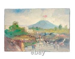 Beautiful Oil on Wood by Riccardo Capone, Italian School, Naples